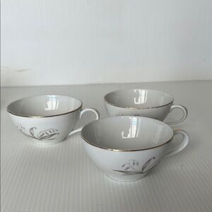 Set Of 3 Vintage Kaysons Fine China Golden Rhapsody Teacups